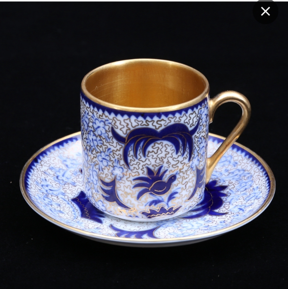 Vintage Arabia Espresso Cups & Saucers